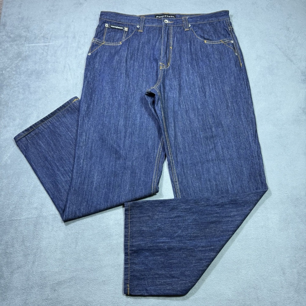 VINTAGE Rocawear Jeans Mens 38x34 Regular Fit Straight Leg Y2K Retro Streetwear